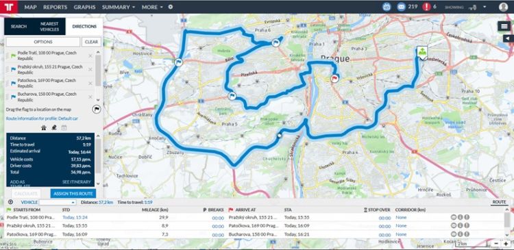 Blog - Assign a route in Frotcom - Bomi10 Logistik Assign a route in Frotcom