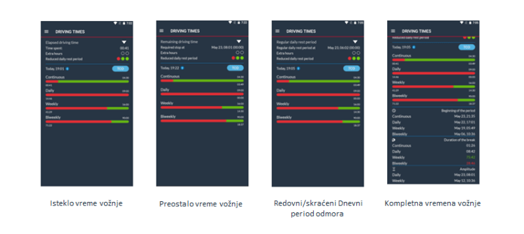 Blog - New driver app features - Driving Times_RS Vreme vožnje - aplikaciju Frotcom Driver