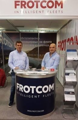 Blog - All hands on deck at Transport and Logistics 2016 in Macedonia Leon Jakšič from Frotcom Slovenija visiting Frotcom Macedonia’s booth.